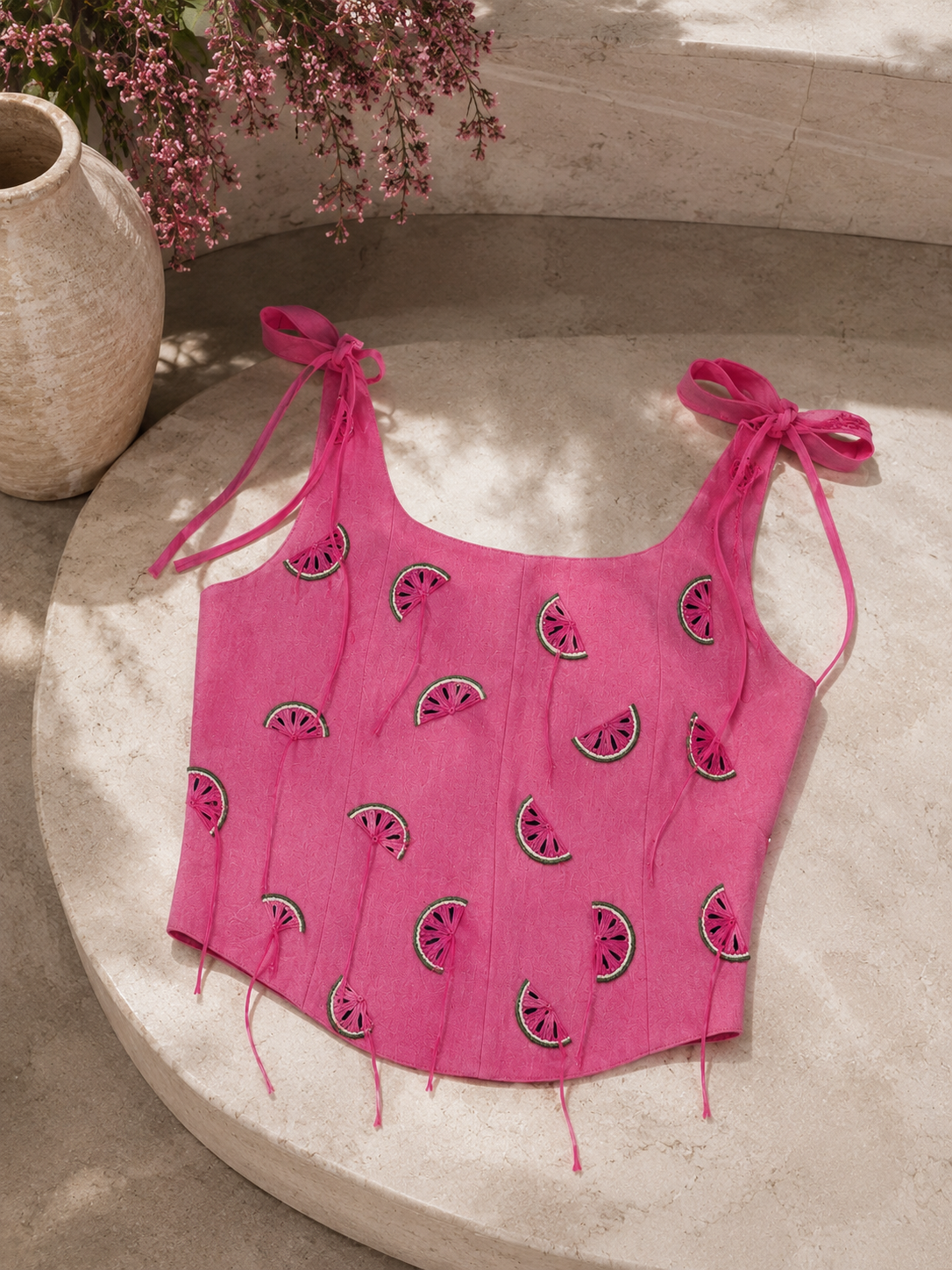 Watermelon sorbet corset